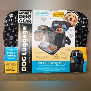 Mobile Dog Gear Week Away Bag Large Dog Travel Set Food Carrier Bowls Brand New